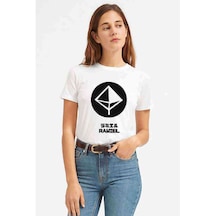 Evangelion Ramıel Baskılı Beyaz Kadın Tshirt