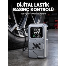 12.000 Mah Akü Takviye Destekli Led Işıklı Araç Kompresörü - 5000