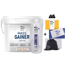 Navy Plus Nutrition 5400 G Mass Gainer + 1000 ML L + Çanta + Shaker + Havlu