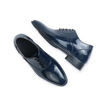 El Yapımı Hakiki Deri Lacivert Rugan +7/9 Cm Boy Uzatan Gizli Top 001