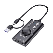 Cr67 Usb / Type-c Harici Ses Kartı 7.1 Gaming Audio Mixer, Reverb Efektli Yayıncı Ve Mikrofon Mikseri