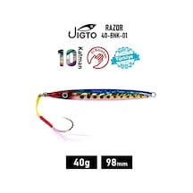Jig, Zoka, Suni Yem, Glow Uv Metal Jig, 40gr 10cm Razor 40