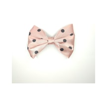 Tedz Collection Mordino Pembe Puantiyeli Saten Fiyonk Saç Tokası Çok Renkli