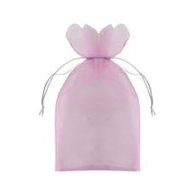 Pembe Renk 12 14 Cm Organze Tül Kese 100 Adet