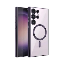 Samsung Uyumlu Galaxy S24 Ultra Uyumlu Kılıf Kross Magneticsafe Kapak - Mor