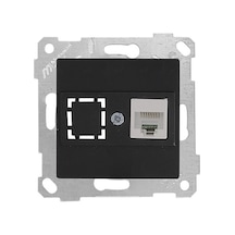 Mutlusan Rita Mekanizmalı Tuş Data Prizi 1 Rj45 Cat6 Siyah