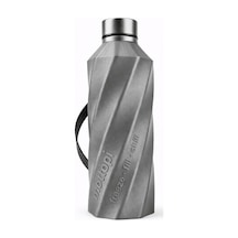 Soğutucu Saplı Termos, 1 L, Paslanmaz Çelik, Taşınabilir, Buz Eklemeden Soğutma, Termojel Sistemli, 28 Cm Yükseklik Gri Çok Renkli