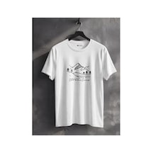 North Whiskers Take Me To The Mountains - Dağ Baskılı Unisex %100 Pamuklu Lacivert Outdoor Tişört Beyaz - 875132200 Beyaz - 875132200 Beyaz