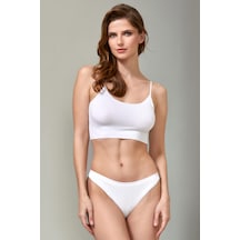 Berrak 11804 2 Li Lazer Kesim Brazilian Külot Beyaz