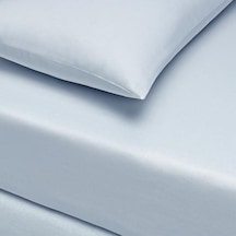 Taç Çarşaf Seti Pamuklu Lastikli 160x200 Çift Kişilik Mavi