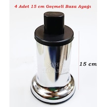 Şahinticaret Geçmeli Metal Baza Ayağı Baza Koltuk Yükseltme Ayağı 4 Adet 15 Cm