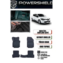 Powershıeld Renault Clio 4 2012-2018 Arası Uyumlu Araca Özel Premium 5d Havuzlu Oto Paspas Takımı