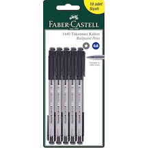 Faber Castell 1440 Tükenmez Kalem 0.8 MM 10'lu Siyah