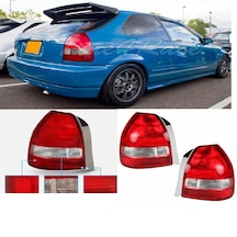 Honda Civic 1997-1998-1999 H.b Kırmızı Beyaz Ledsiz Arka Stop
