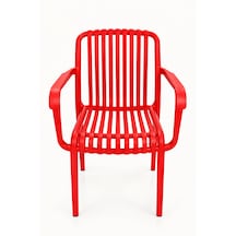 Paris Model Kırmızı Plastik Sandalye 4'lü Paket