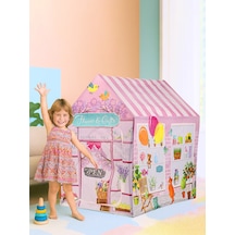 Molie Pembe Çiçekli Kız Çocuk Oyun Evi Katlanabilir Ve Eğlenceli Oyun Çadırı