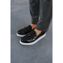 Abr-mn002 - Rbt Loafer Verniciata Erkek Ayakkabı Sıyah Siyah