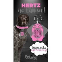 Petjoo 26.Hertz Gri-Pembe Qr'lı Köpek Künyesi