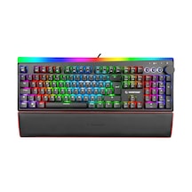 Kb-r97 X-tracer Siyah Usb Rgb Aydınlatmalı Blue Switch Tam Türkçe Bilek Destekli Gaming Oyuncu Mekanik Klavye