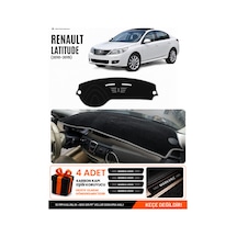 Renault Latıtude 2010-2015 Uyumlu Torpido Örtüsü, Torpido Kılıfı - Siyah-gri - Re034