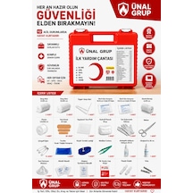İlk Yardım Çantası Tam Donanımlı Acil Müdahale Seti İş Yeri Ofis Ev Araç Okul Tse Uyumlu