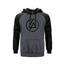 Linkin Park Classic Logo Gri Renk Reglan Kol Sweatshirt Gri