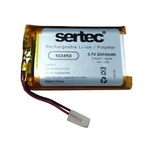 Tedar Sertec 103450 3.7v 2000 Mah Li-polymer Pil Devreli/1.5a Najmaddin