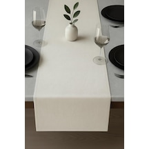 Kadife Görünümlü Masa Runnerı,ekru 40 X 140 Çok Renkli