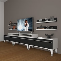 Decoraktiv Ekoflex 270r Mdf Silver Tv Ünitesi Tv Sehpası Beyaz - Siyah