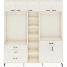 Arges Dolap 11 Raflı 4 Çekmeceli 2 Askılı 220x30x243 Aytaşı-aytaşı/aytaşı Aytası/aytası
