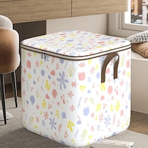 Depolama Çantaları Taşınabilir Giysiler Depolama Katlanabilir Küçük Saf Ve Taze Dolap Organizatör Depolama Kapları Dayanıklı Kulplar Çiçek Baskı Desen Organizatör Çantası 180l