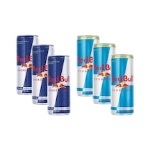 Red Bull Enerji İçeceği 250 Ml Normal Ve Şekersiz 6 Li Karma Paket