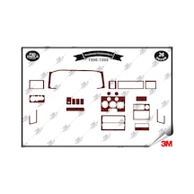 Volkswagen Transporter T4 1996 1998 Torpido Konsol Trim Göğüs Maun Kaplama Set 26 Parça Maun Renk