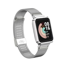 Xiaomi Redmi Watch Mi Watch Lite Uyumlu Krd-59 Metal Ogaa Kordon-gümüş