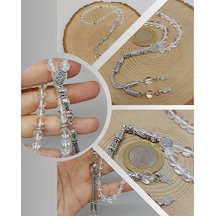 Yasamtohumu Kristal Kuvars Taşı 33lük Tesbih 6mm 4734 Çok Renkli