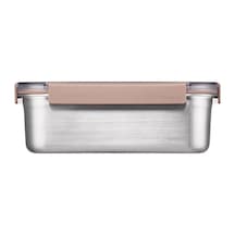 Locknlock Paslanmaz Çelik Fırın & Saklama Kabı Dörtgen Kilitli 2 Lt - Kahverengi