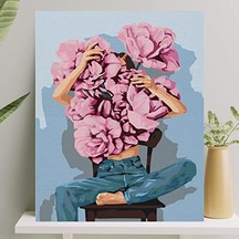 Sayılarla Boyama Tuval Seti Fırça Boya Dahil Çıtalı 40x50 Cm - Demet