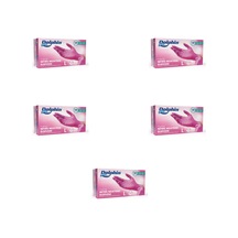 Dolphin Tek Kullanımlık Pembe Nitril Eldiven - Muayne Eldiveni Large Büyük Boy - 100'lü 5 Paket