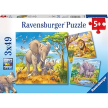 Ravensburger Puzzle 3 X 49 Parça Wild Animals 080038