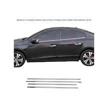 Ebal Otomotiv RENAULT Fluence Krom Cam Çıtası 4 Prç. 2010 Ve üzeri
