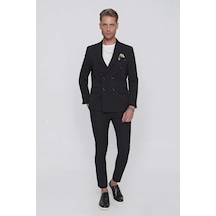 Efor P 1099 Slim Fit Siyah Spor Pantolon Siyah