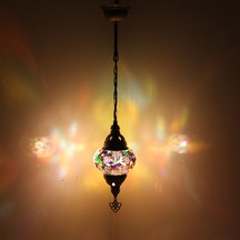 Dekoratif MOZAİK GECE LAMBASI SALON İÇİN ESKİTME DESENLİ