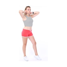 Toontoy Kids Toontoy Kadın Beli Lastikli Crop Şort Nar Çiçeği