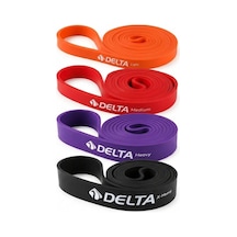 15-25-35-45 Kg 4 Adet Direnç Bandı Barfiks Kas Güç Geliştirme Pilates Cross Training Power Band Seti Çok Renkli