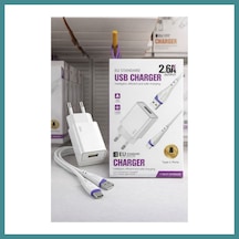Trendexa 2.6a Usb Sarj Adaptoru + Type-c Sarj Kablosu Eu Mac Standart