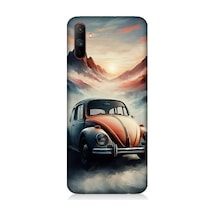 Realme C3 Uyumlu Dağlar Arasında Vosvos Desenli Silikon Kılıf Çok Renkli