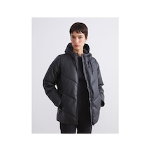 LC Waikiki Alıta Cıty Farkıyla Lcw Vision Siyah Suni Deri Düz Loose & Bol Kadın Deri Görünümlü Mont Siyah - 929811270 Siyah