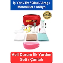 İş Yeri Okul Ev Araç Motosiklet İlk Yardım Seti Çantalı Acil Müdahale Kiti Ecza Dolabı Medikal