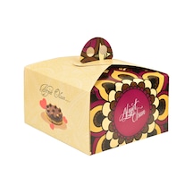 Miyo Ambalaj Adet Yaş Pasta Kutusu Saplı Krome Kart 100'lü 12 x 12 x 10 CM