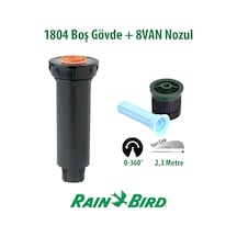 Rain Bird 8van Sprey Nozulu 2,3 Mt. Ve 1804 Profesyonel Sprey Gövde Seti
